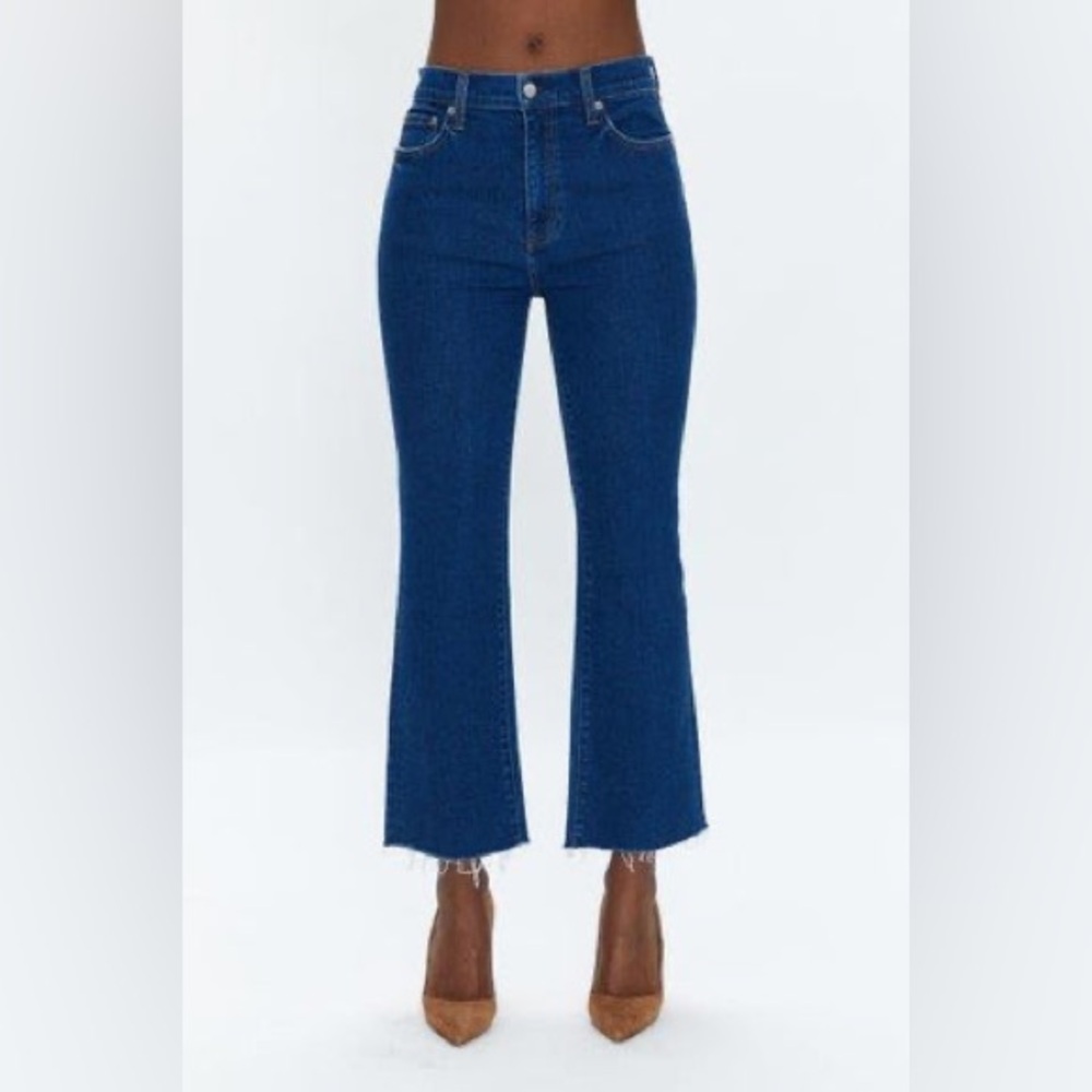 PISTOLA Jeans Lennon High Rise Crop Raw Hem Boot Denim Women Size 26 $158 MSRP
